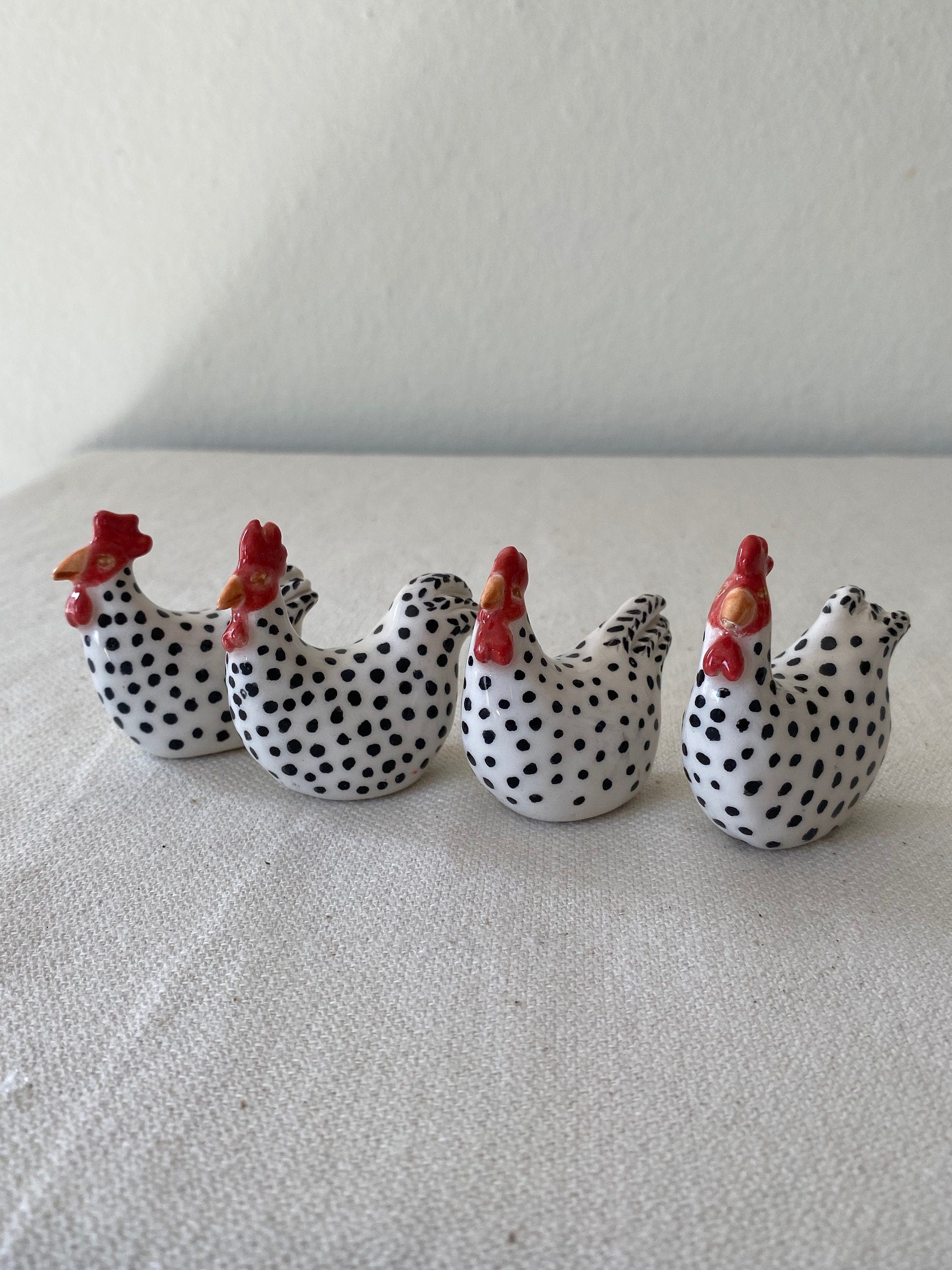 Handmade Ceramic Chicken Figurine: Unique Sculpture Gift-zoom-4