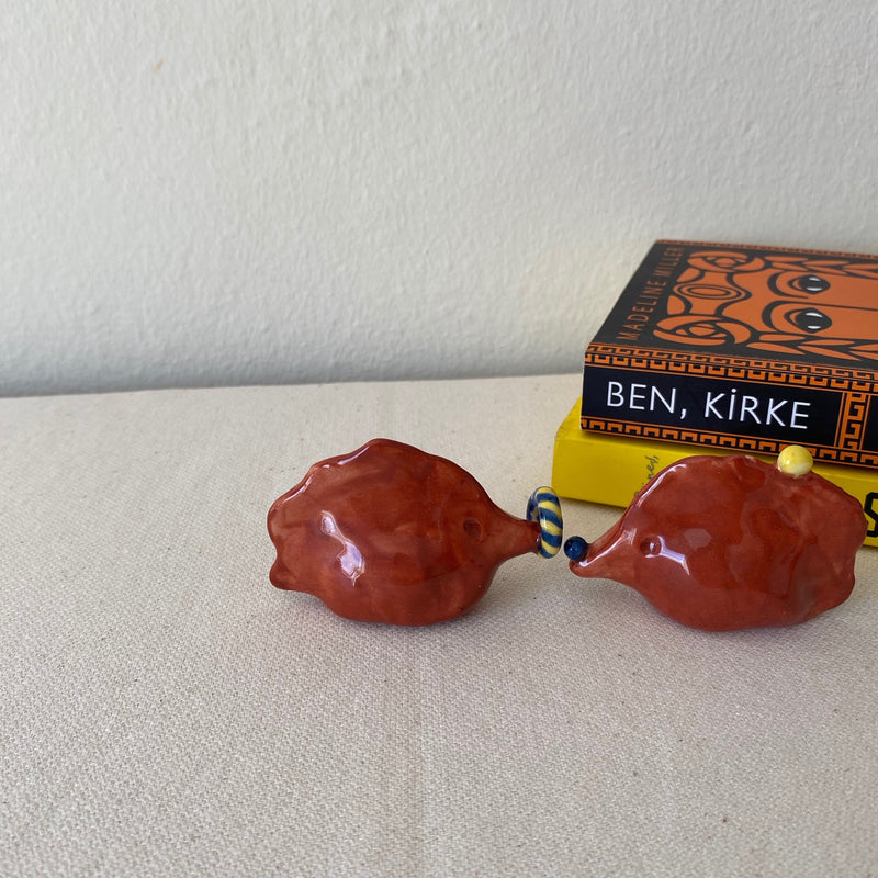 Handmade Ceramic Circus Figurine: Unique Toy Sculpture-zoom-