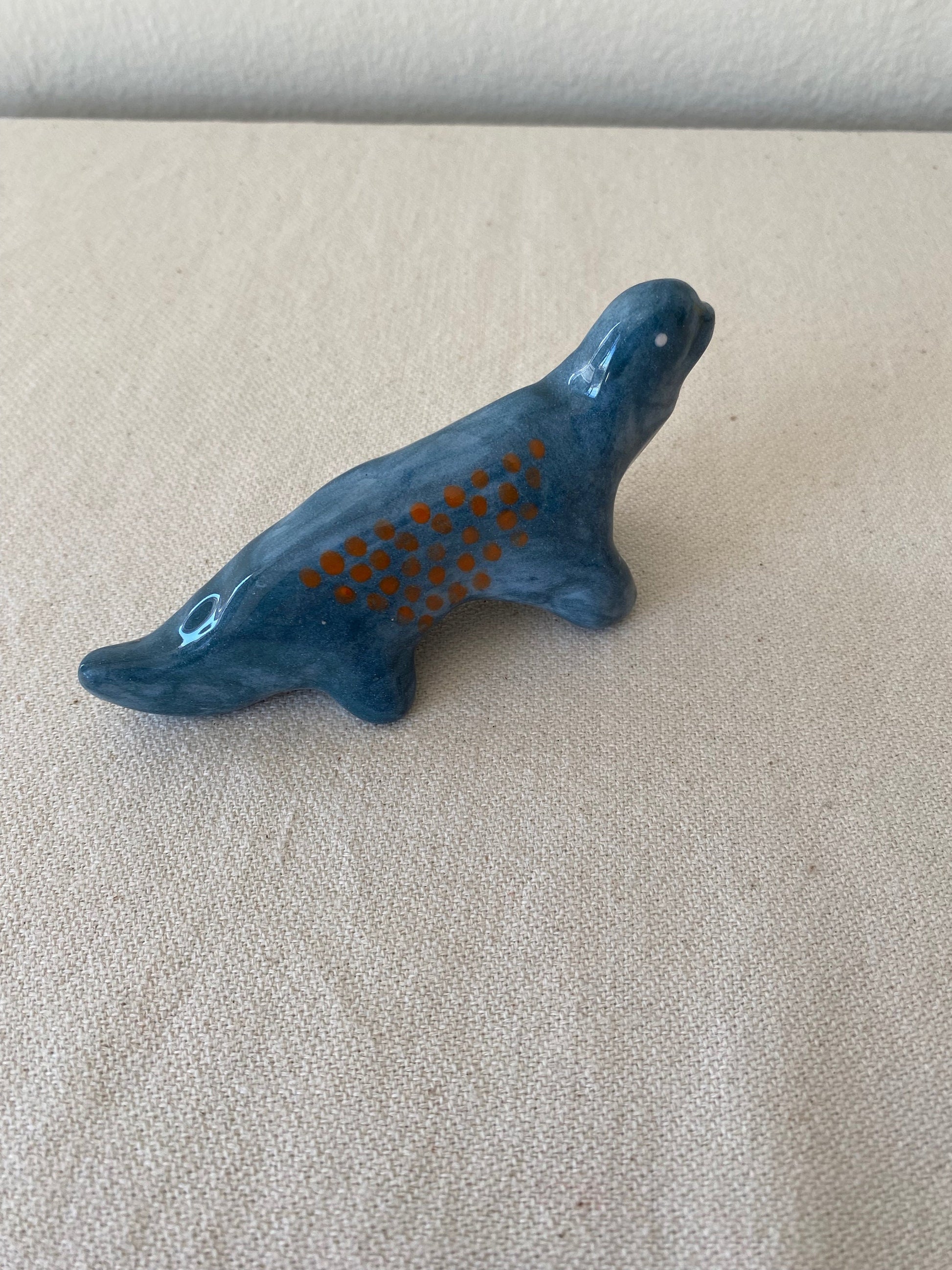 Handmade Ceramic Dinosaur Figurine: Unique Dino Sculpture-10