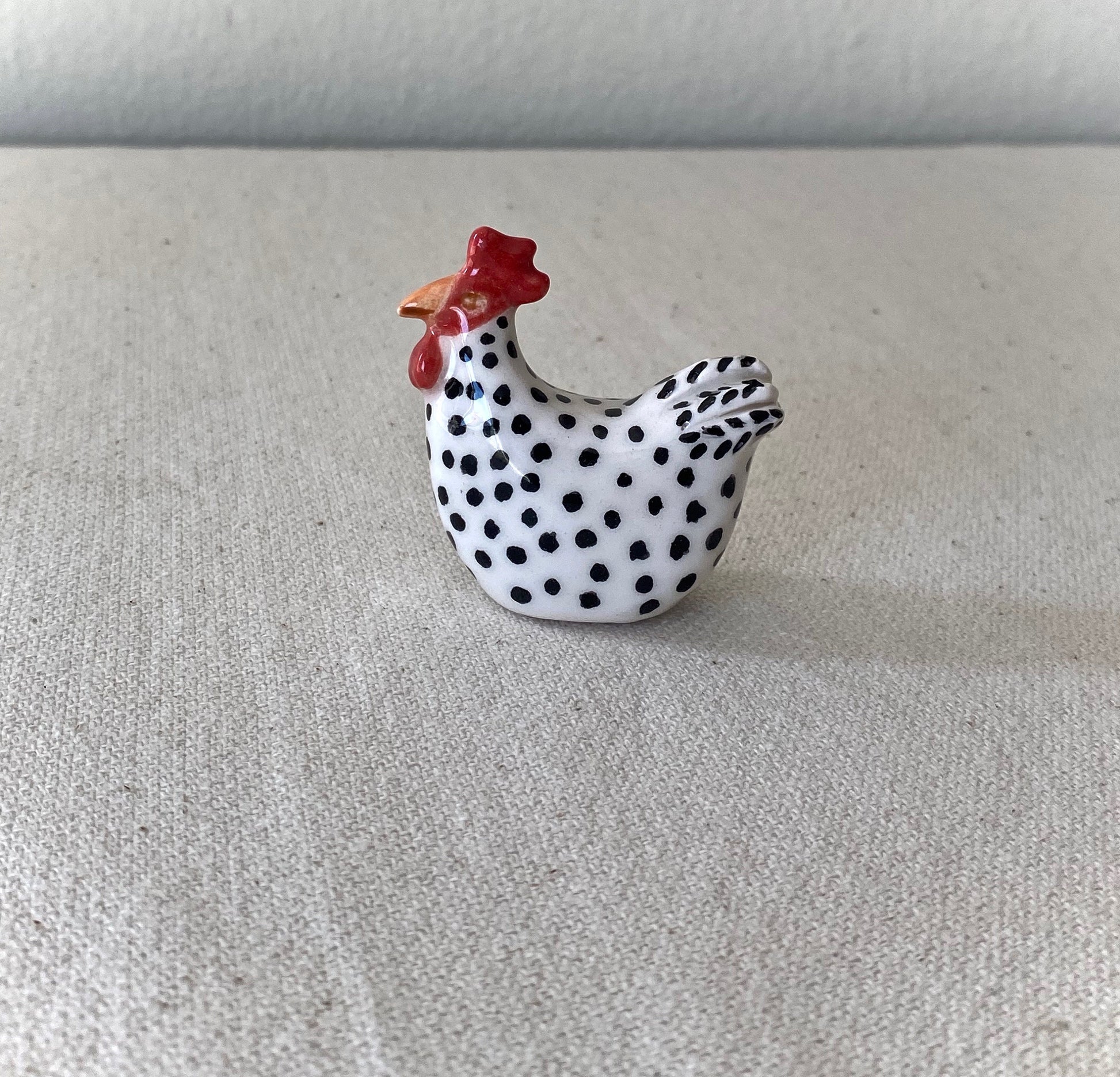 Handmade Ceramic Chicken Figurine: Unique Sculpture Gift-3