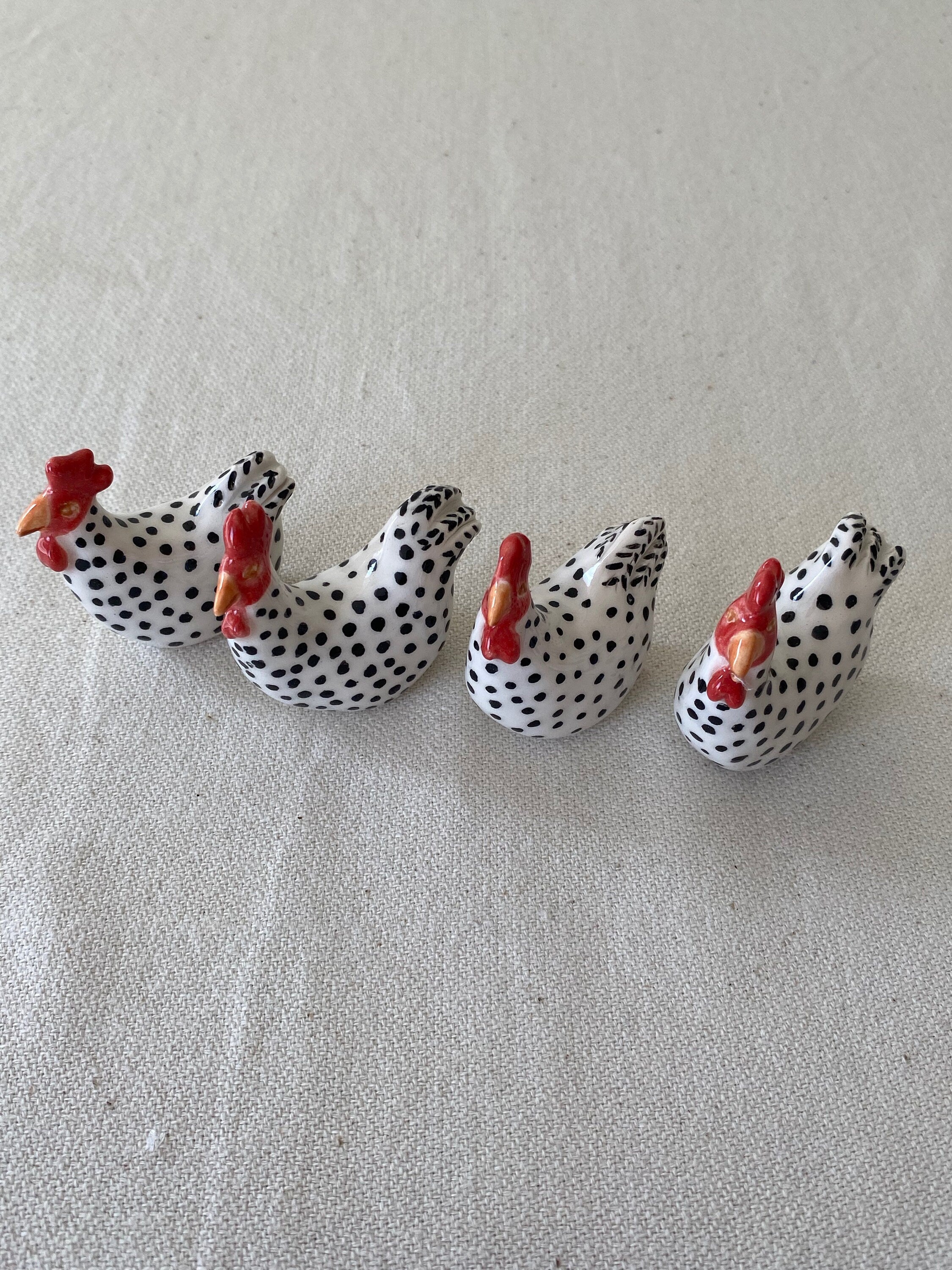 Handmade Ceramic Chicken Figurine: Unique Sculpture Gift-zoom-6