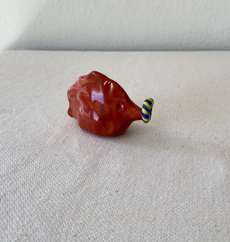Handmade Ceramic Circus Figurine: Unique Toy Sculpture-zoom-