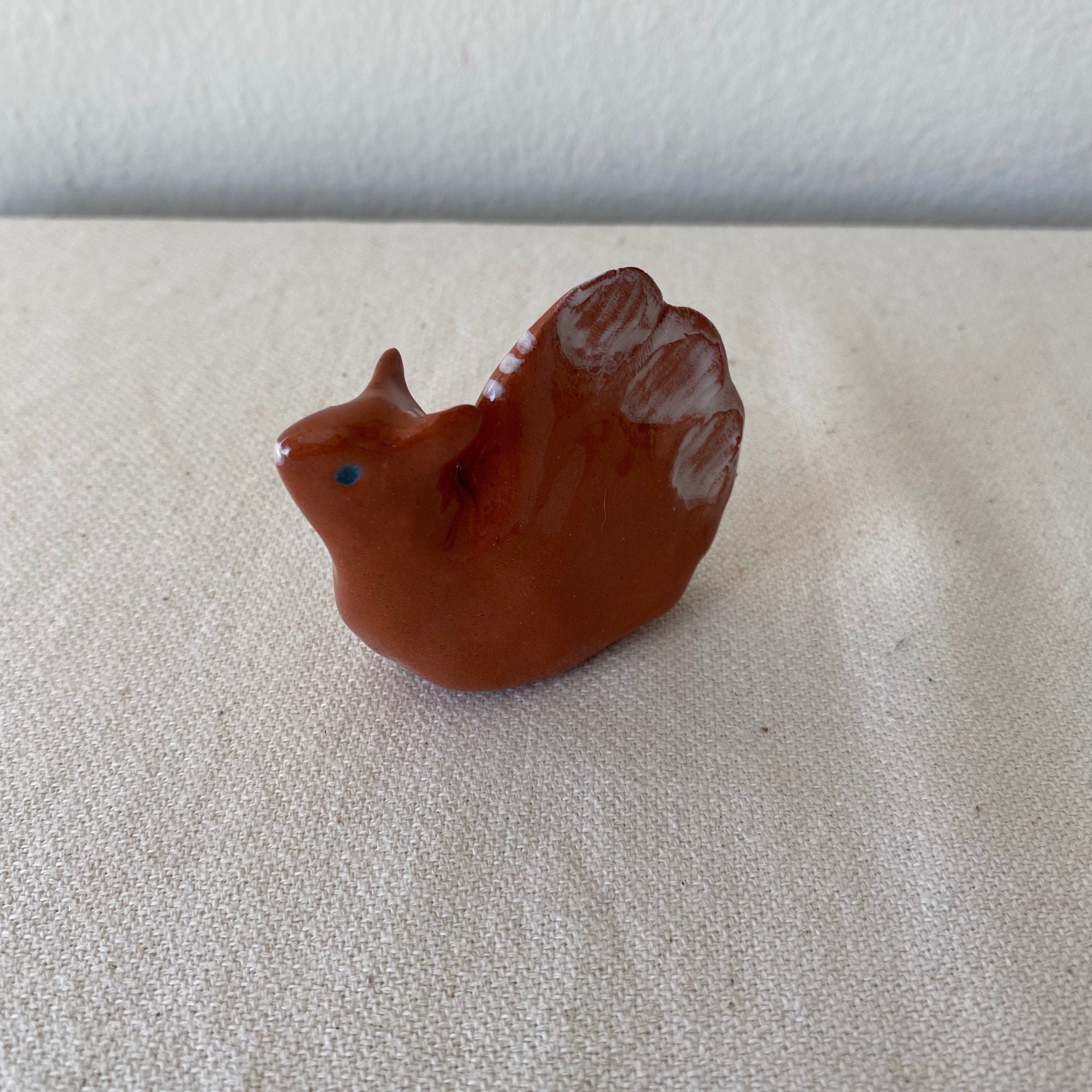 Handmade Ceramic Fish & Hedgehog Figurines: Tiny Animal Sculpture Set