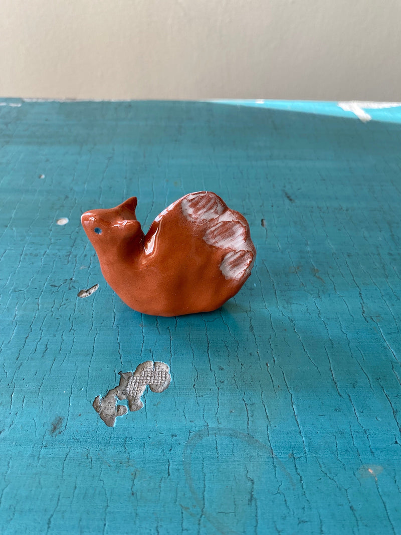 Handmade Ceramic Fish & Hedgehog Figurines: Tiny Animal Sculpture Set-zoom-