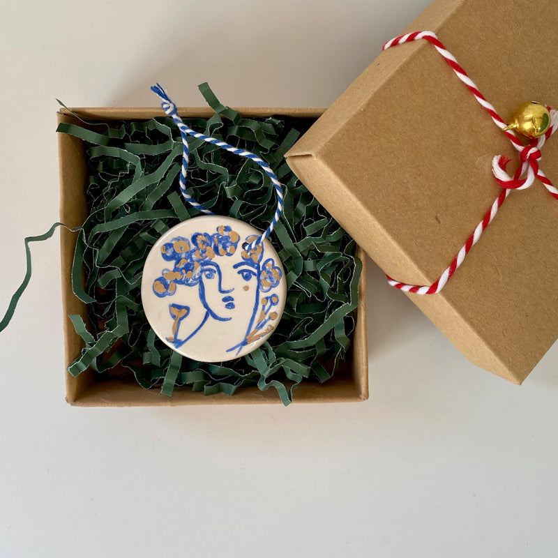 Ceramic mythological Ornament-Handmade Pottery Christmas Decoration-Christmas tree mythological ornament gift-zoom-