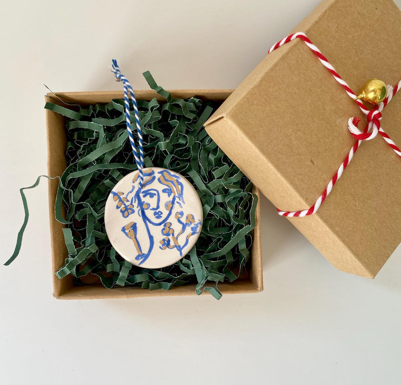 Ceramic mythological Ornament-Handmade Pottery Christmas Decoration-Christmas tree mythological ornament gift-zoom-