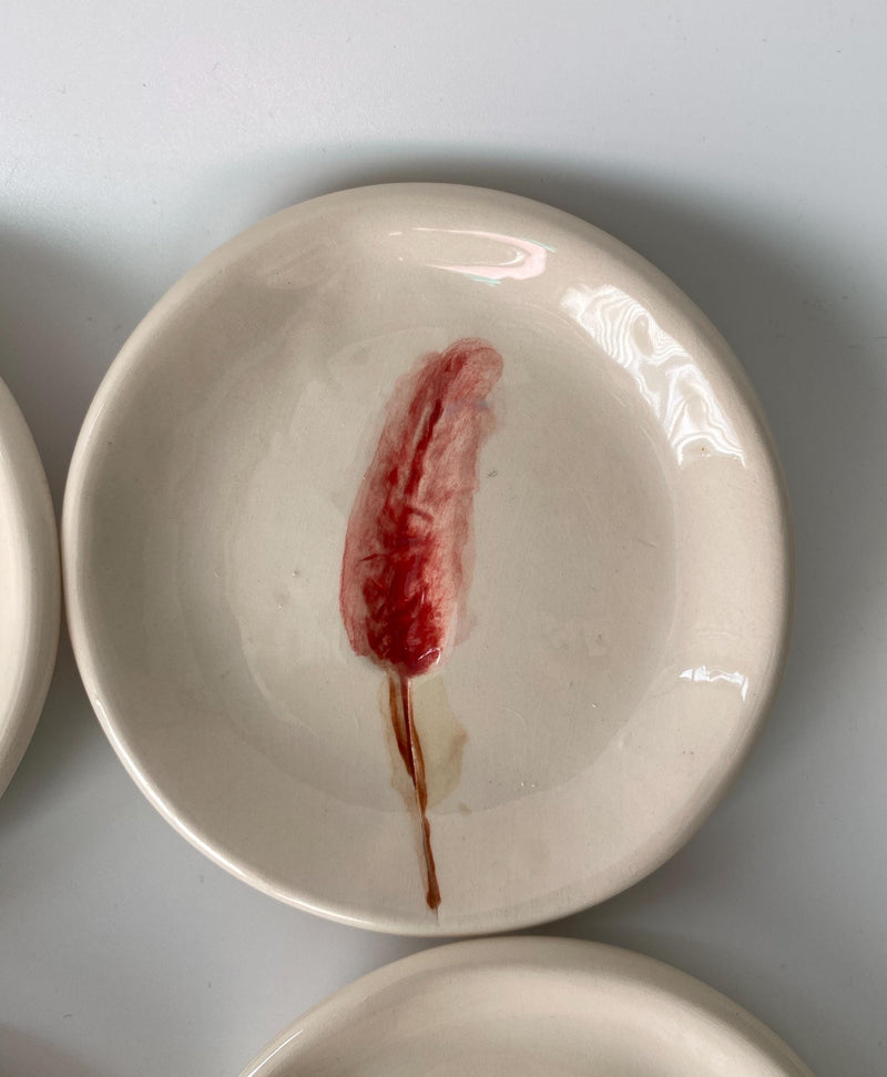 Handmade Ceramic Jewellery Dish with floral impression-zoom-