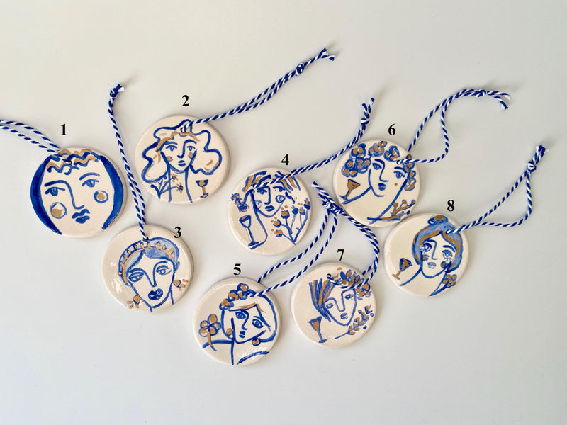 Ceramic mythological Ornament-Handmade Pottery Christmas Decoration-Christmas tree mythological ornament gift-zoom-