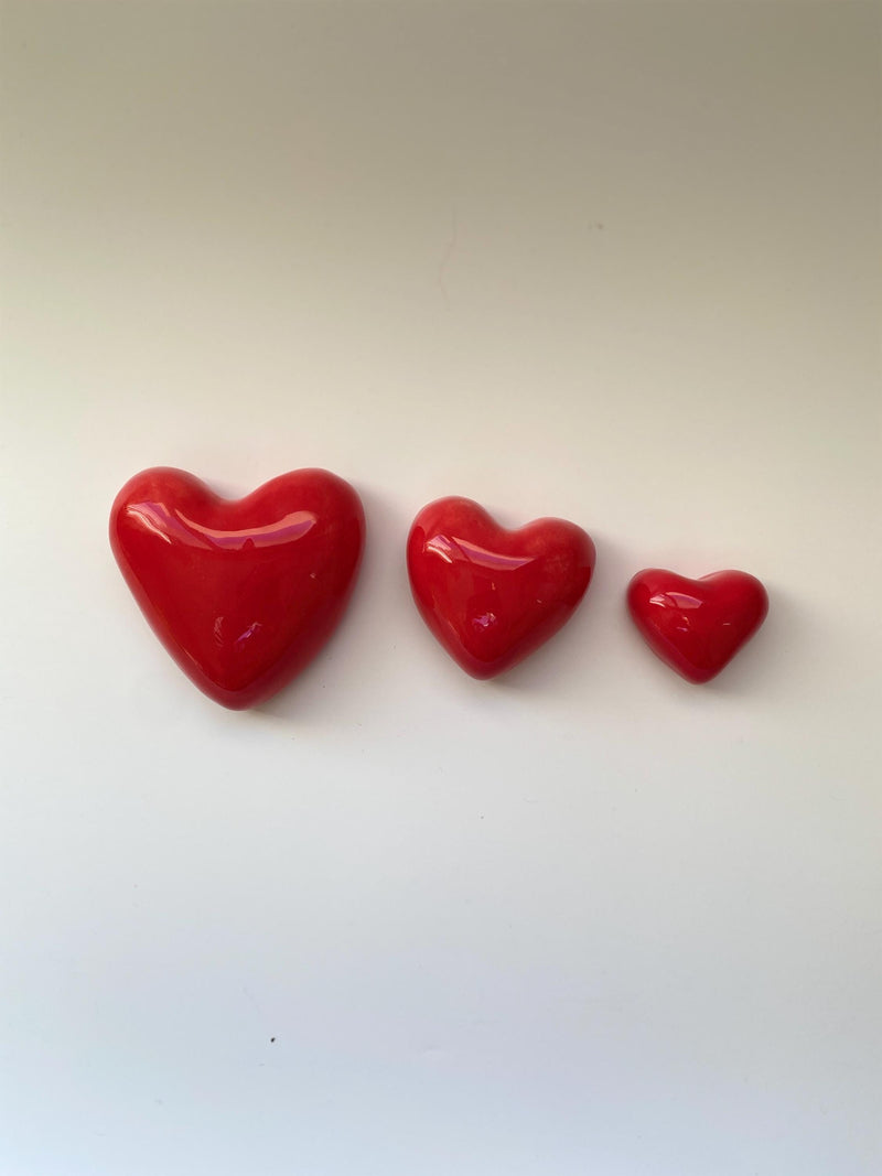 Handmade Ceramic Bubble Heart Decor – Custom Color Playful Shelf Accent-zoom-