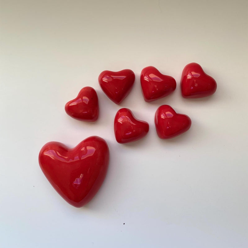 Handmade Ceramic Bubble Heart Decor – Custom Color Playful Shelf Accent-zoom-