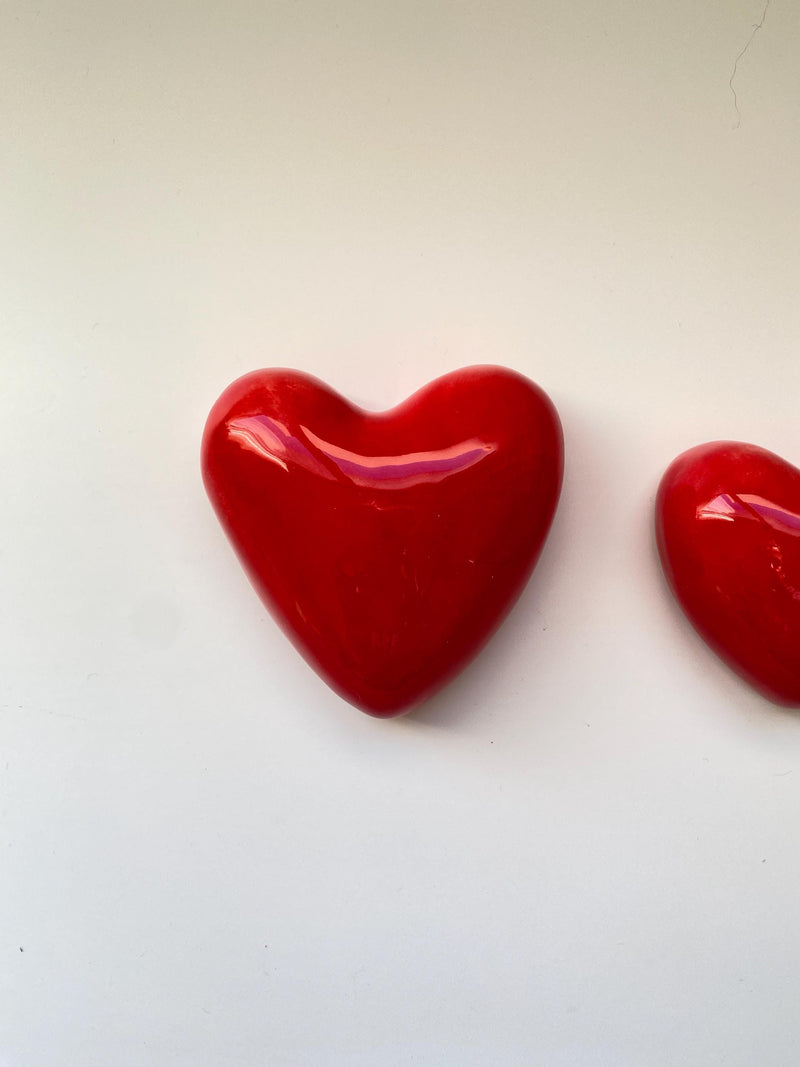 Handmade Ceramic Bubble Heart Decor – Custom Color Playful Shelf Accent-zoom-