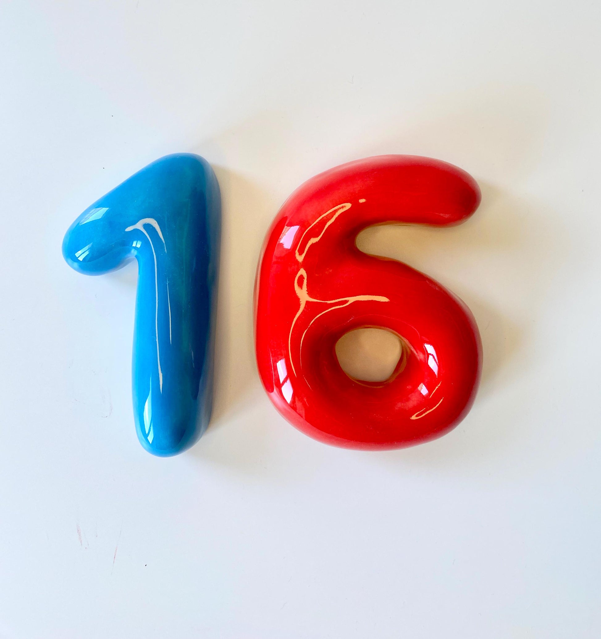 Ceramic Bubble Numbers-Ceramic Numbers - Personalized Ceramic SOFT Colorful Number-2