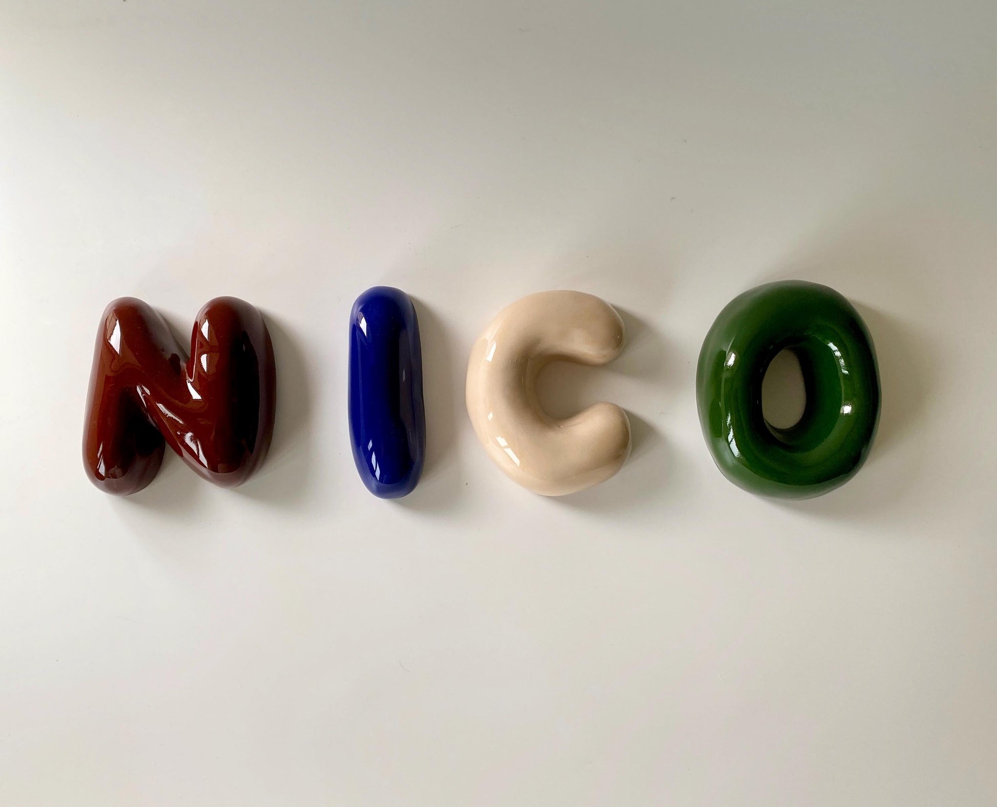 Ceramic Bubble Letters-Ceramic Letters - Personalized Ceramic Colorful Alphabet-8