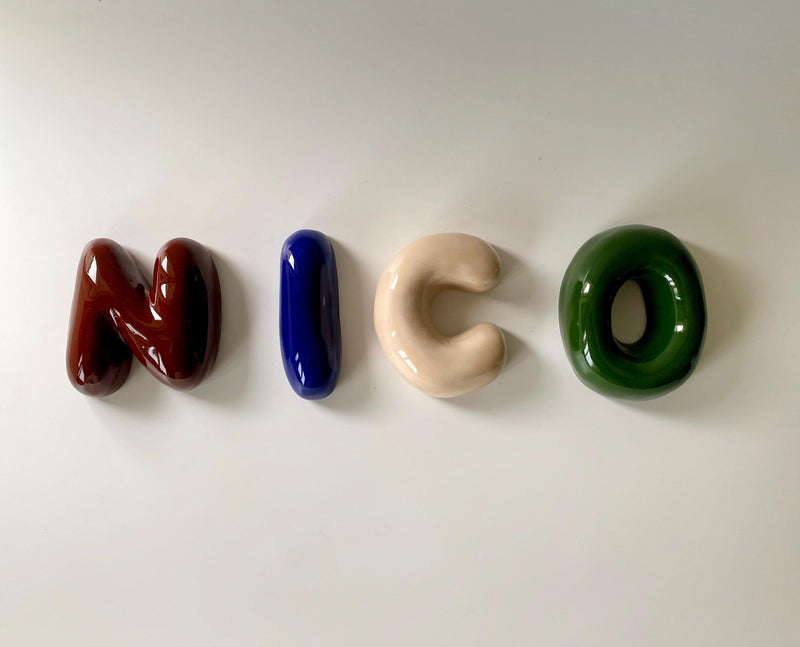 Ceramic Bubble Letters-Ceramic Letters - Personalized Ceramic Colorful Alphabet-zoom-