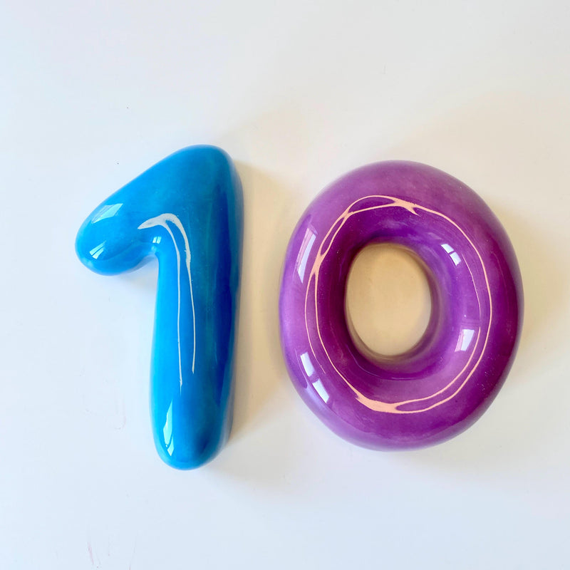 Ceramic Bubble Numbers-Ceramic Numbers - Personalized Ceramic SOFT Colorful Number--zoom-