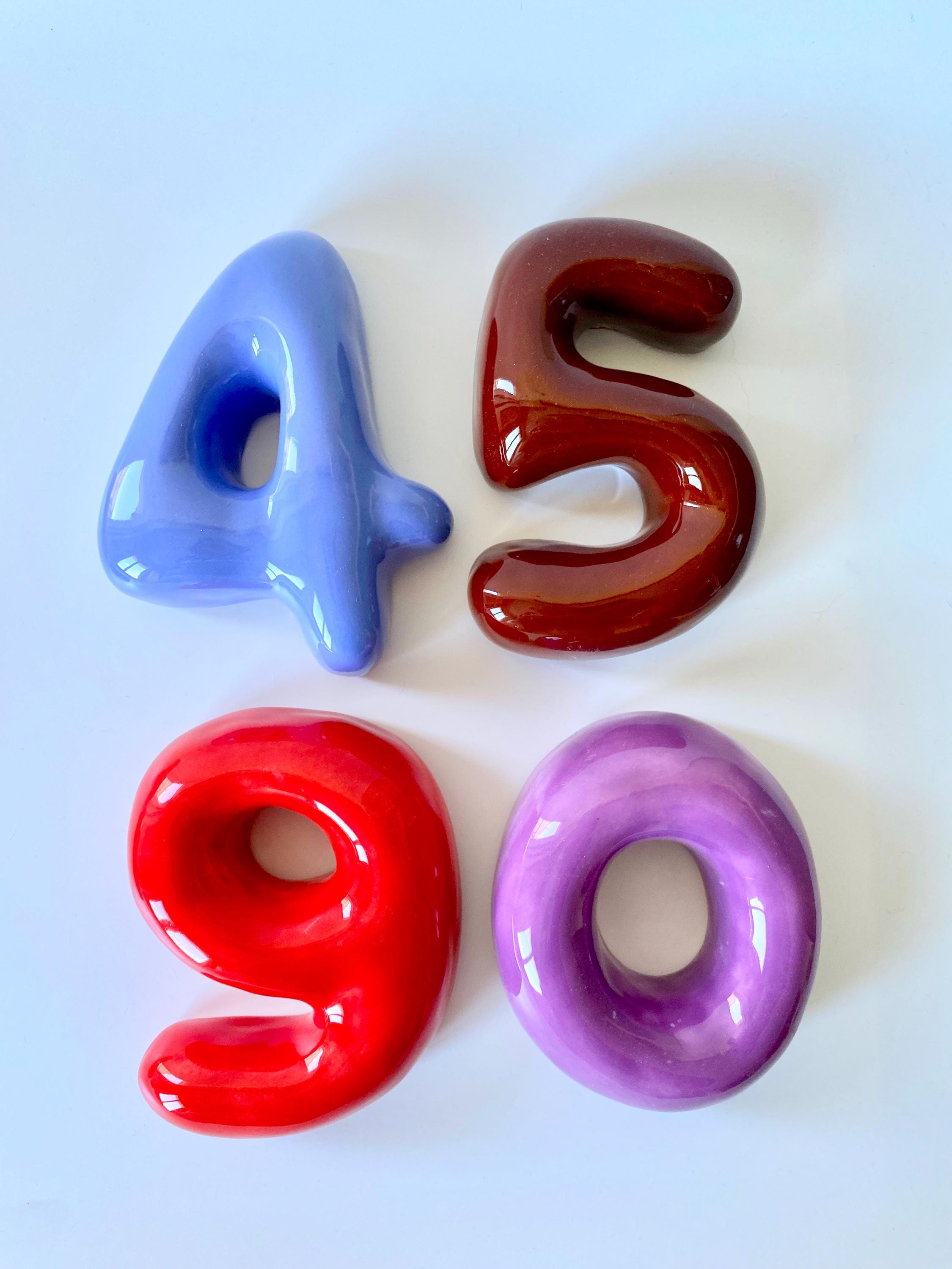 Ceramic Bubble Numbers-Ceramic Numbers - Personalized Ceramic SOFT Colorful Number--zoom-8