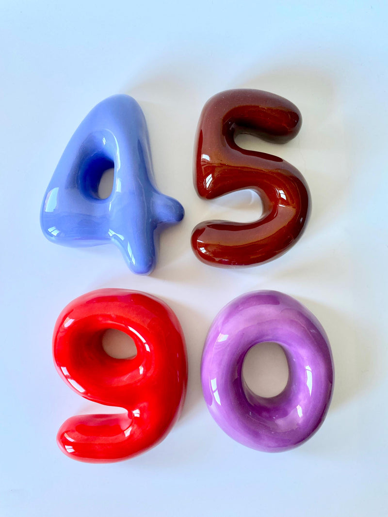 Ceramic Bubble Numbers-Ceramic Numbers - Personalized Ceramic SOFT Colorful Number--zoom-