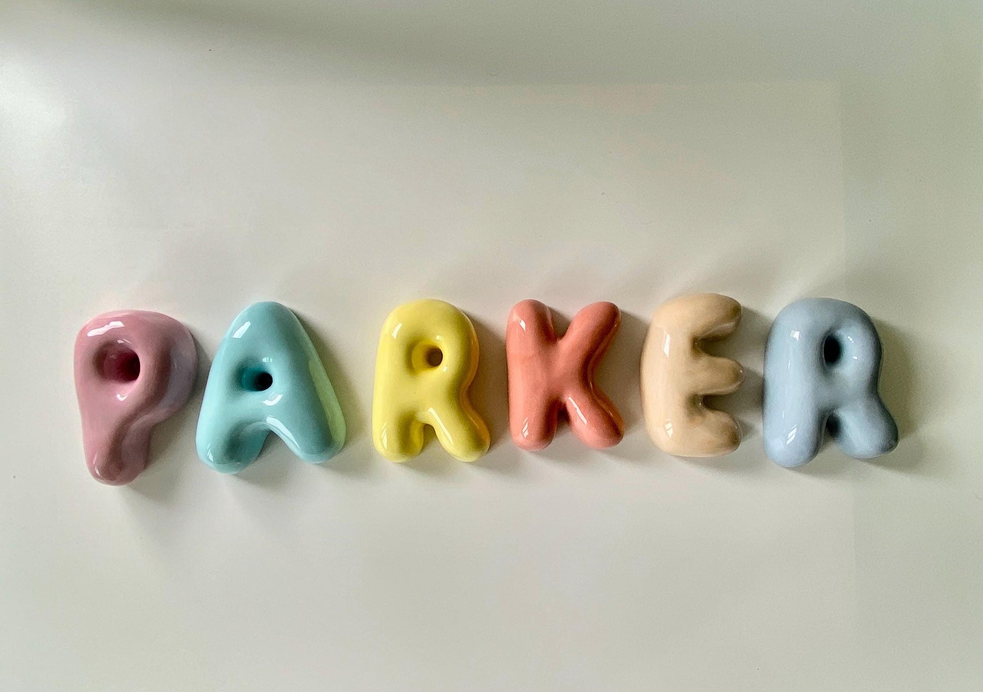 Handmade Ceramic Bubble Letter: Custom Wall Decor-8