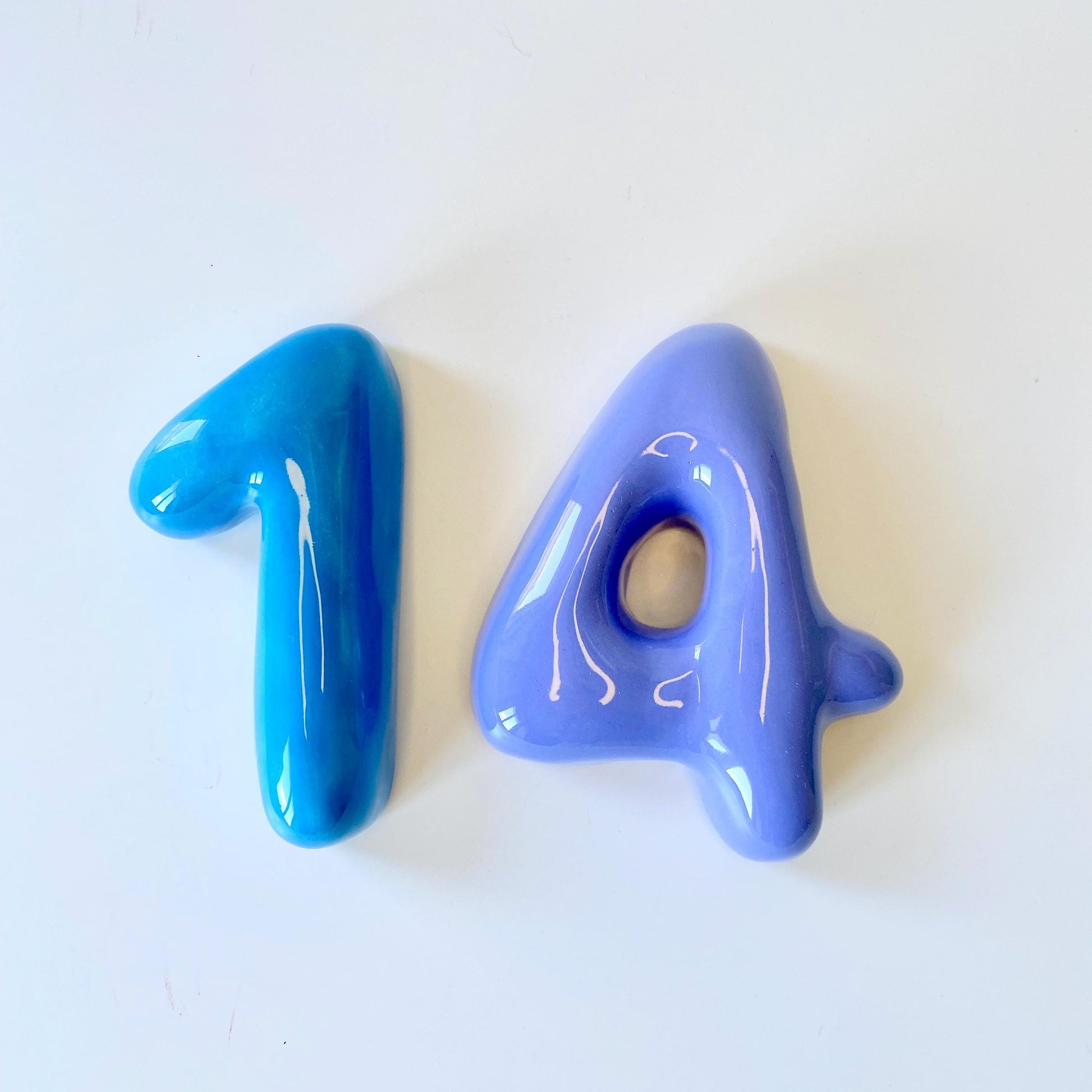 Ceramic Bubble Numbers-Ceramic Numbers - Personalized Ceramic SOFT Colorful Number--3