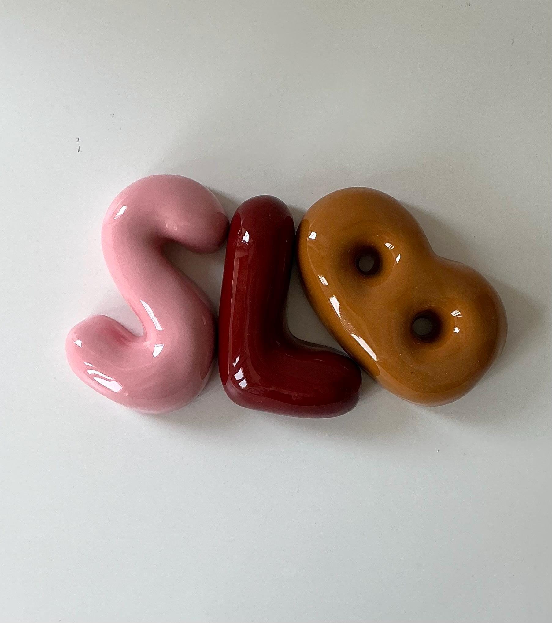 Ceramic Bubble Letters-Ceramic Letters - Personalized Ceramic Colorful Alphabet-zoom-9