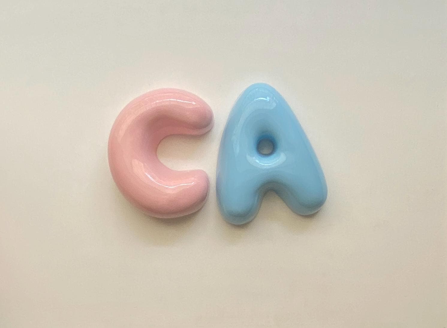 Handmade Ceramic Letter: Nursery Wall Decor, Custom Name Sign-zoom-13