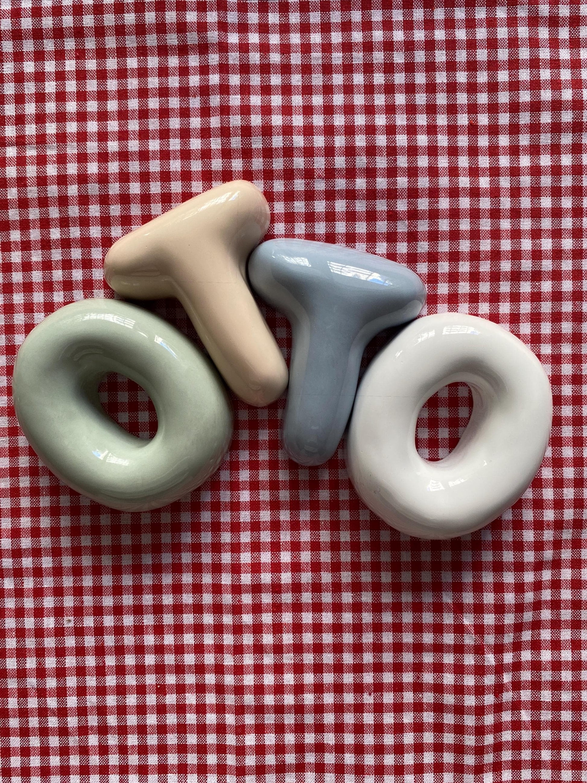 Handmade Ceramic Letter: Nursery Wall Decor, Custom Name Sign-14