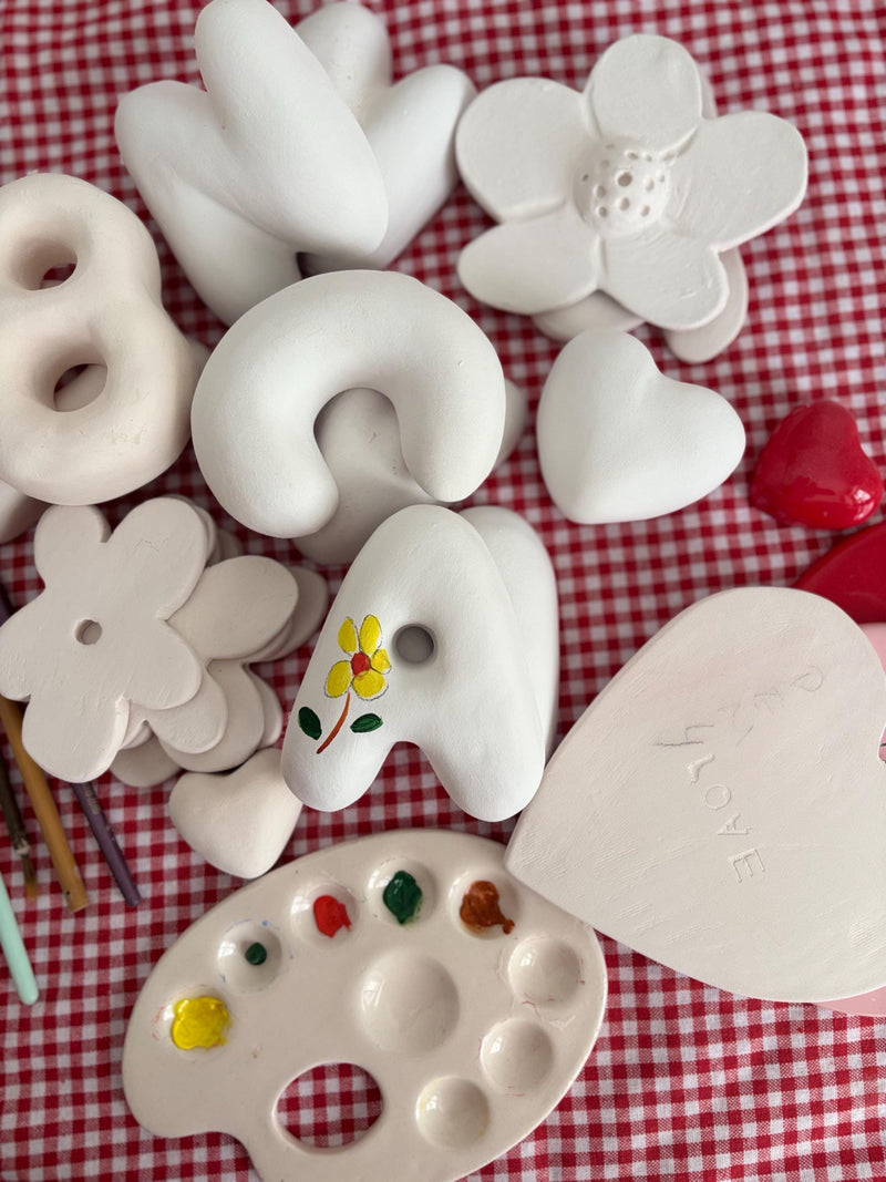 Baby Shower Ceramic  Letters - Paint you own pottery & Biscuits (Unglazed / Ready to Paint)-zoom-