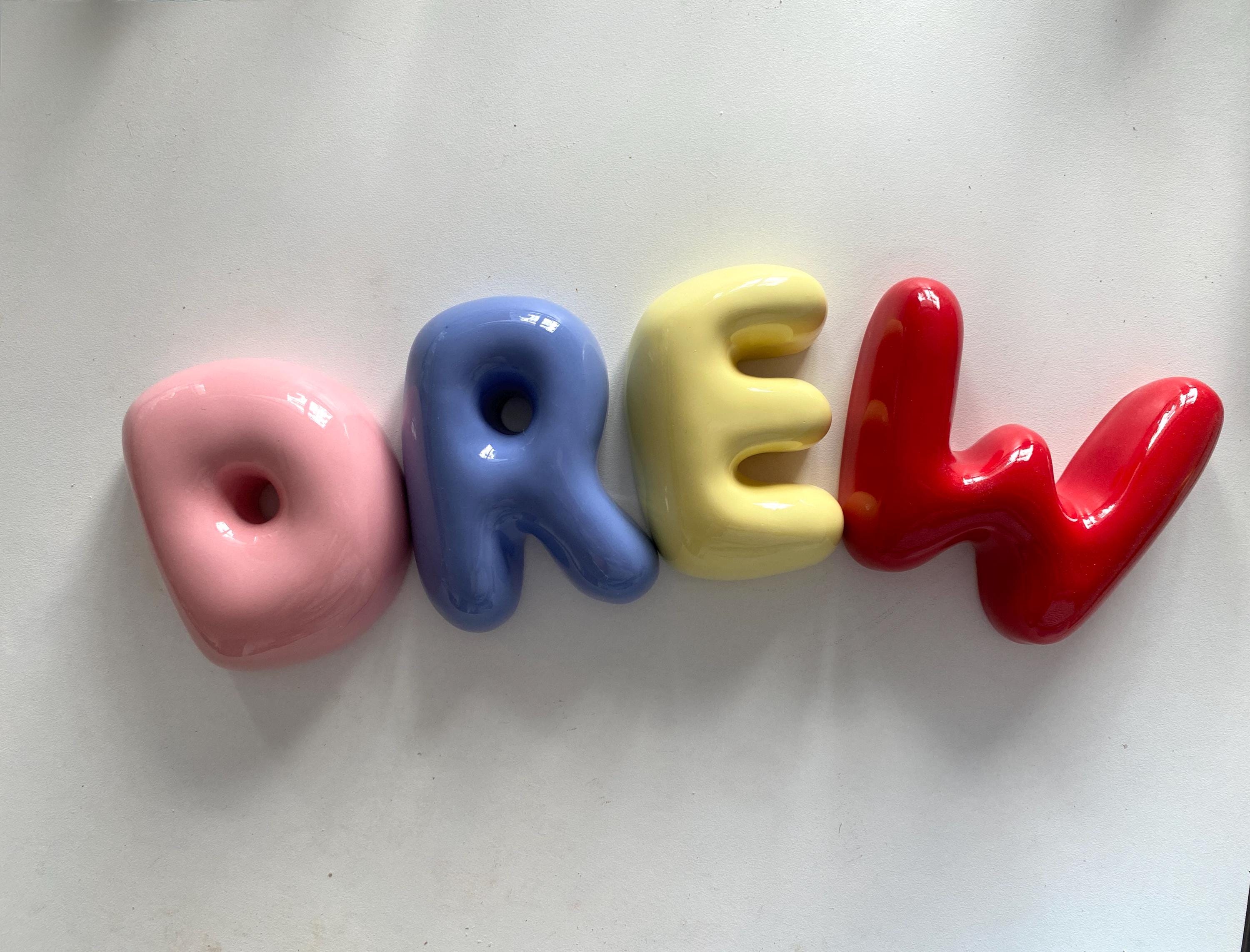 Ceramic Bubble Letters-Ceramic Letters - Personalized Ceramic Colorful Alphabet