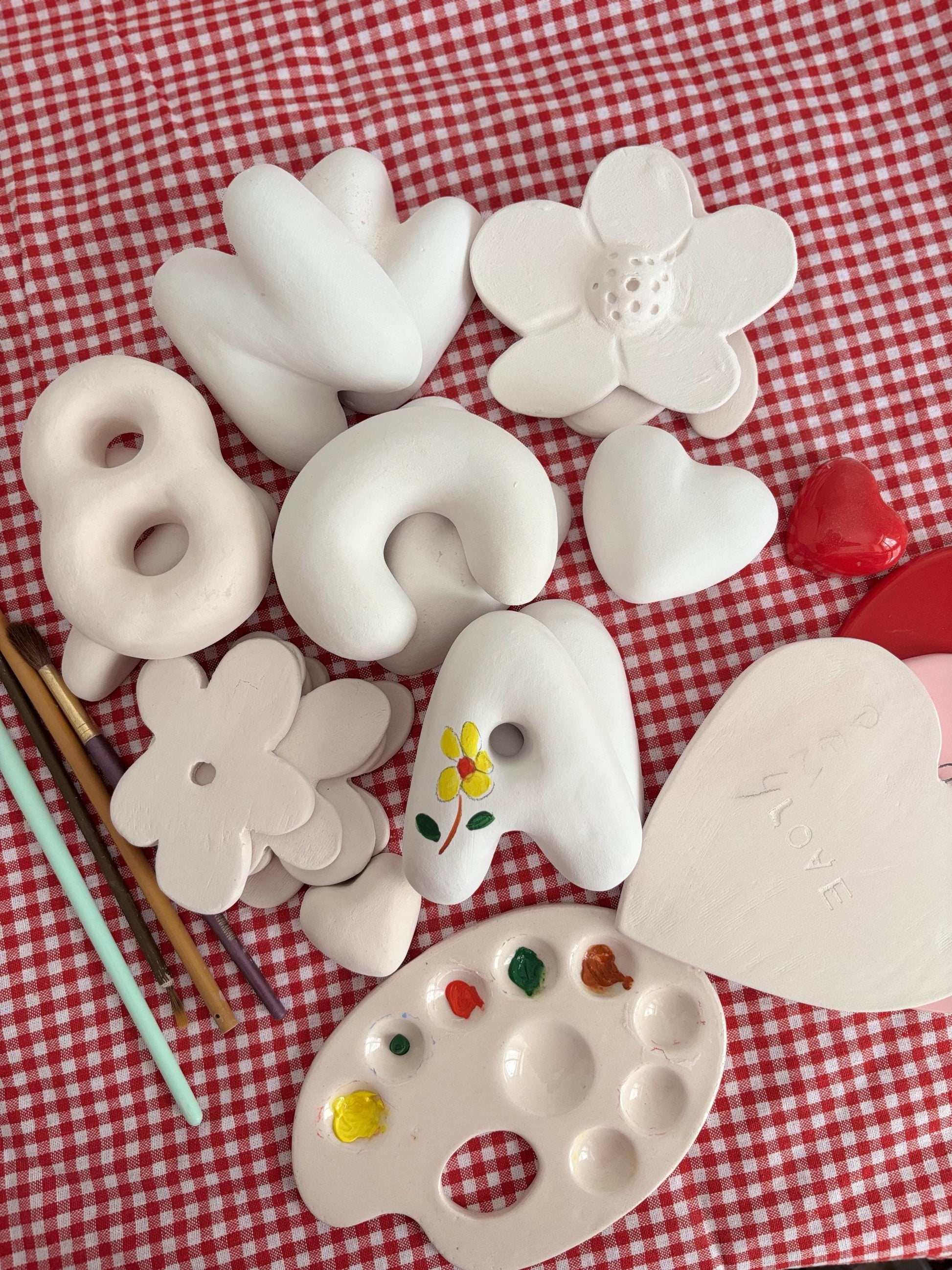 Baby Shower Ceramic  Letters - Paint you own pottery & Biscuits (Unglazed / Ready to Paint)-7