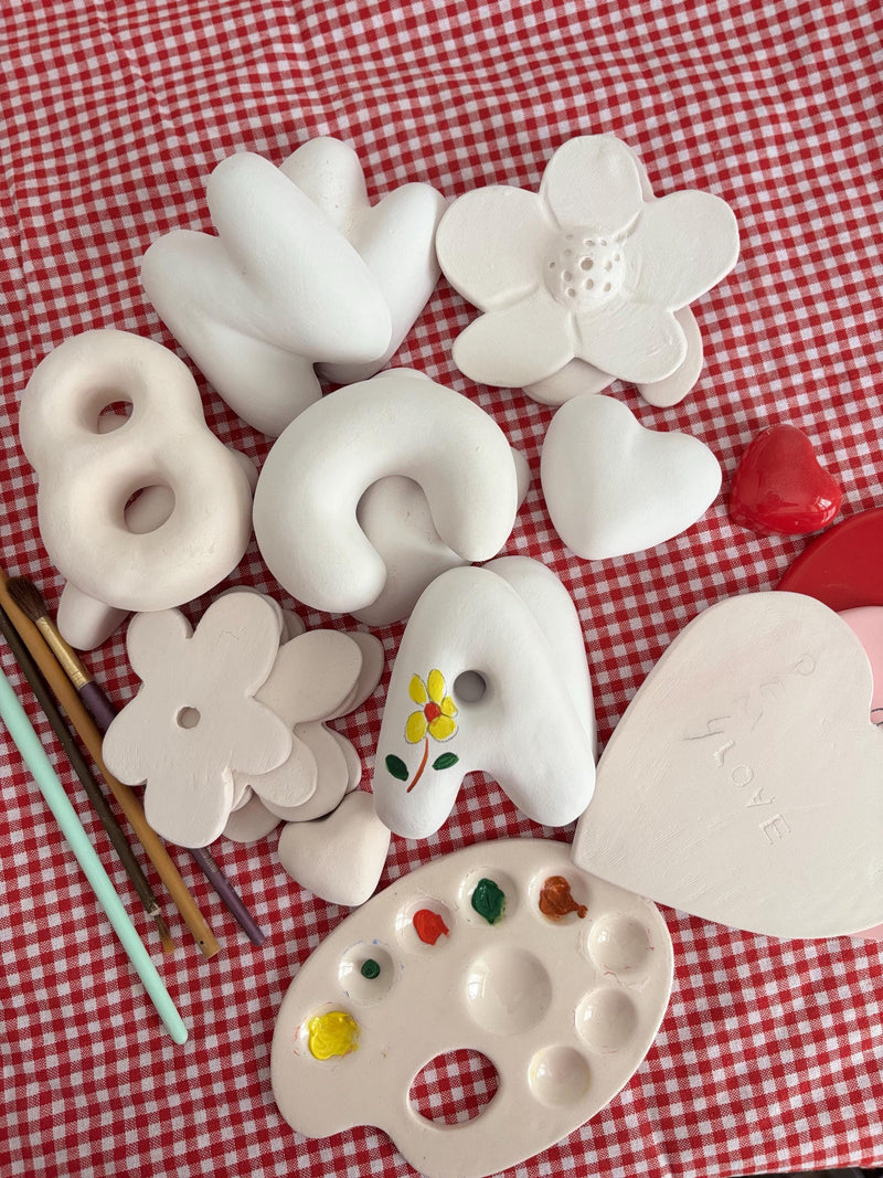 Baby Shower Ceramic  Letters - Paint you own pottery & Biscuits (Unglazed / Ready to Paint)-zoom-