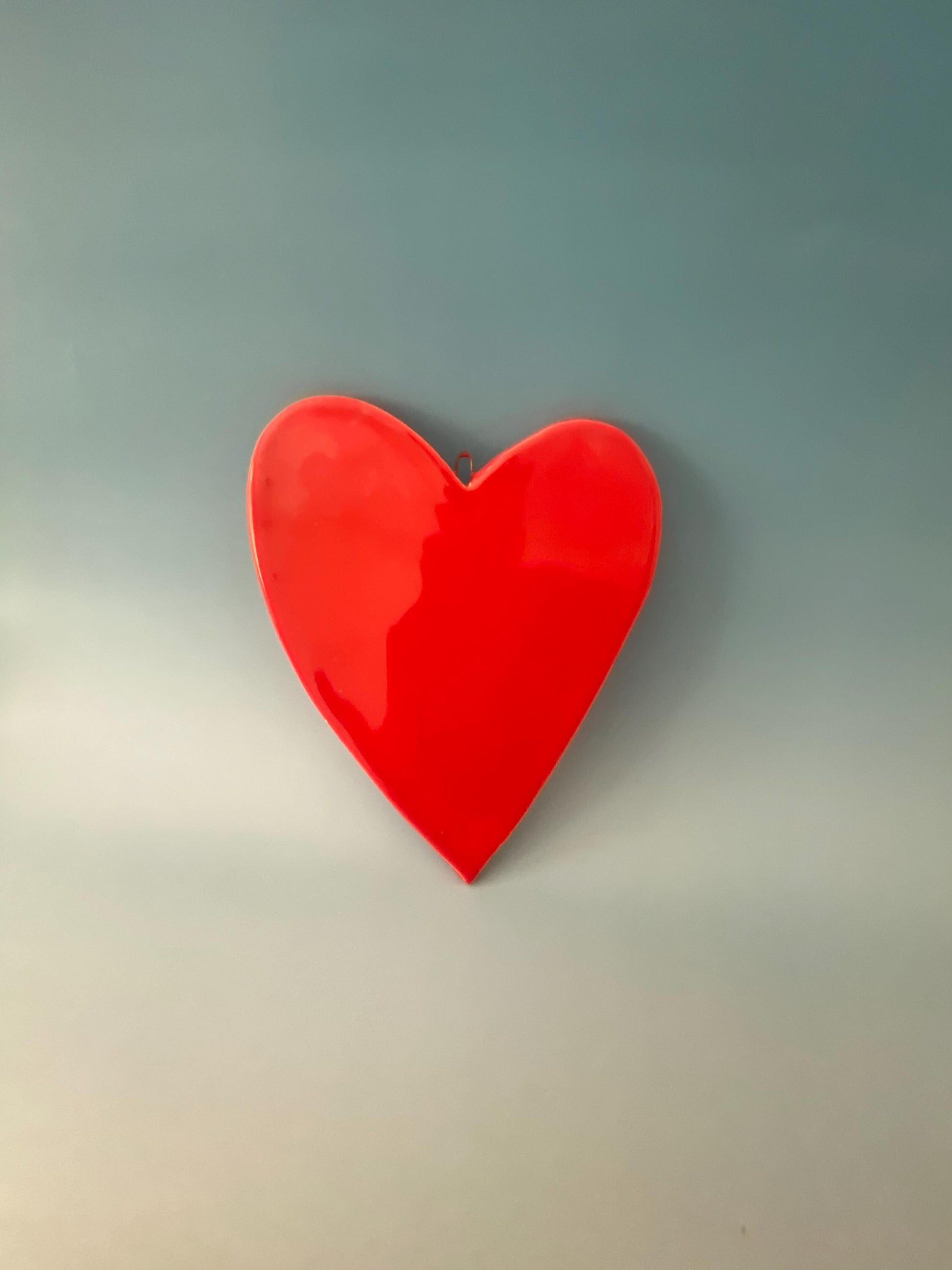 Handmade Ceramic Heart -Wall Decor – Red & Pink Heart-7