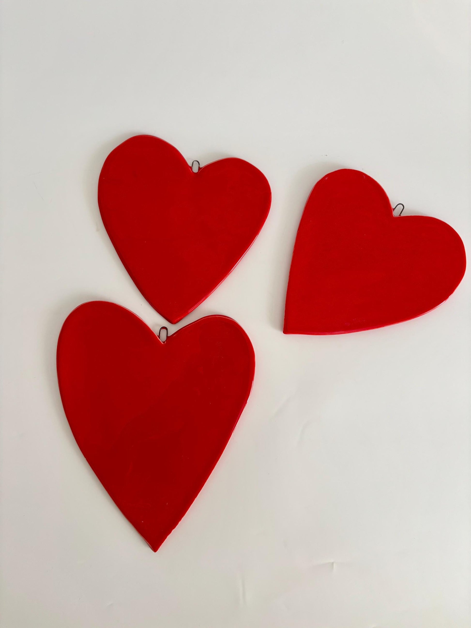 Handmade Ceramic Heart -Wall Decor – Red & Pink Heart-3
