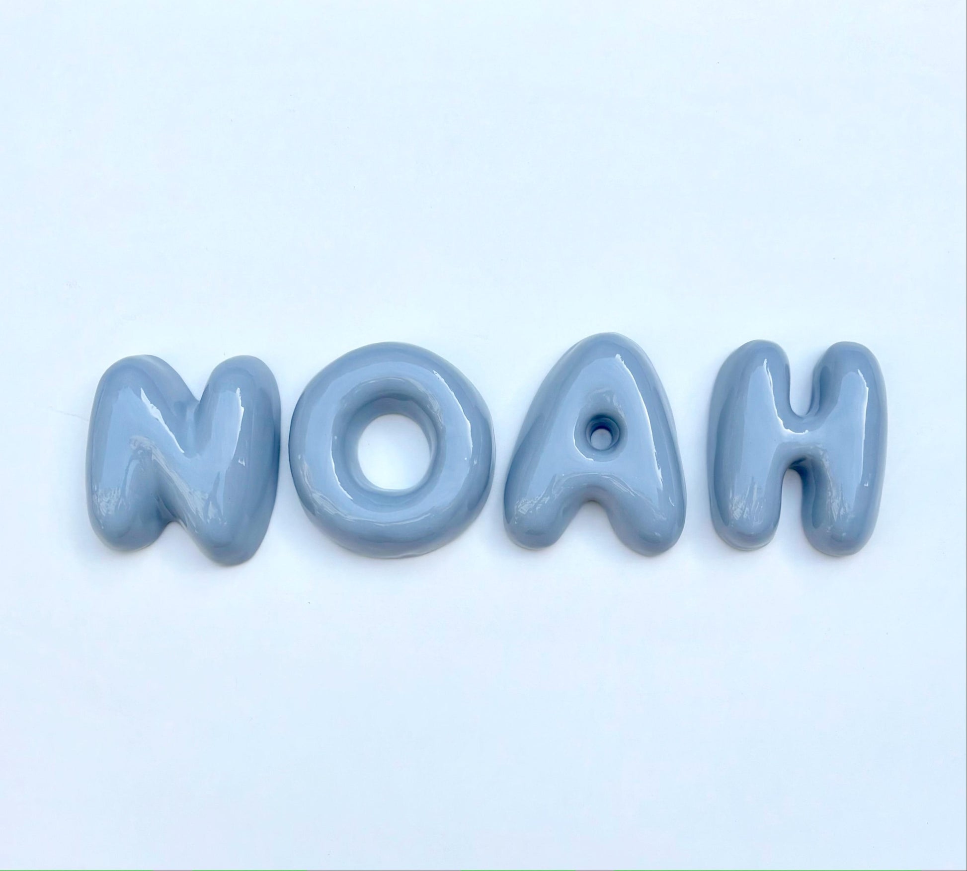 Ceramic Bubble Letters-Personalized Ceramic Letter: Colorful Handmade Wall Decor-10