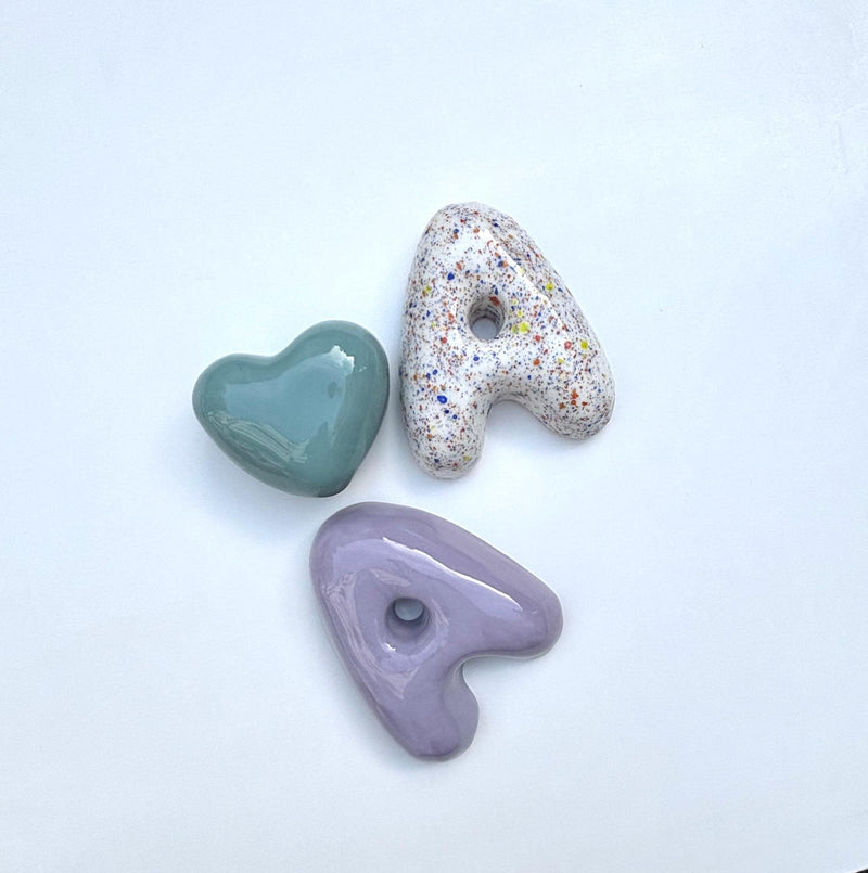 Ceramic Bubble Letters-Personalized Ceramic Letter: Colorful Handmade Wall Decor-zoom-