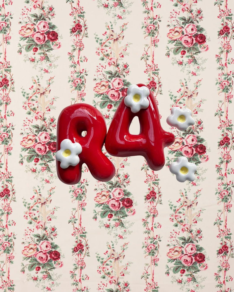Ceramic Bubble Letters-Personalized Ceramic Letter- Handmade Wall Decor-zoom-
