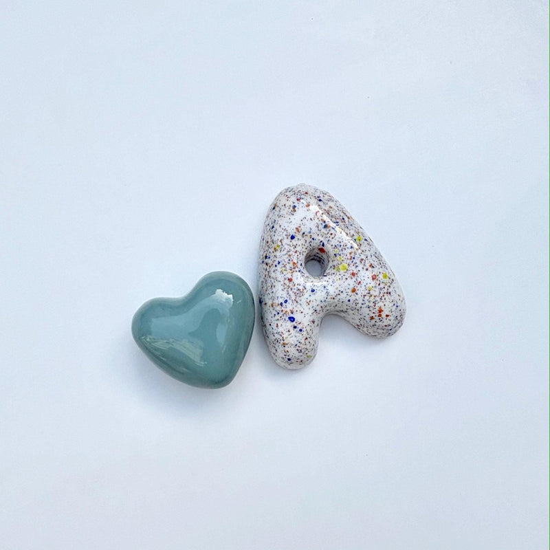 Ceramic Bubble Hearts – Handmade Pottery Valentine Gift, Wedding Favor, Home Decoration-Ceramic Heart Ornaments –-zoom-