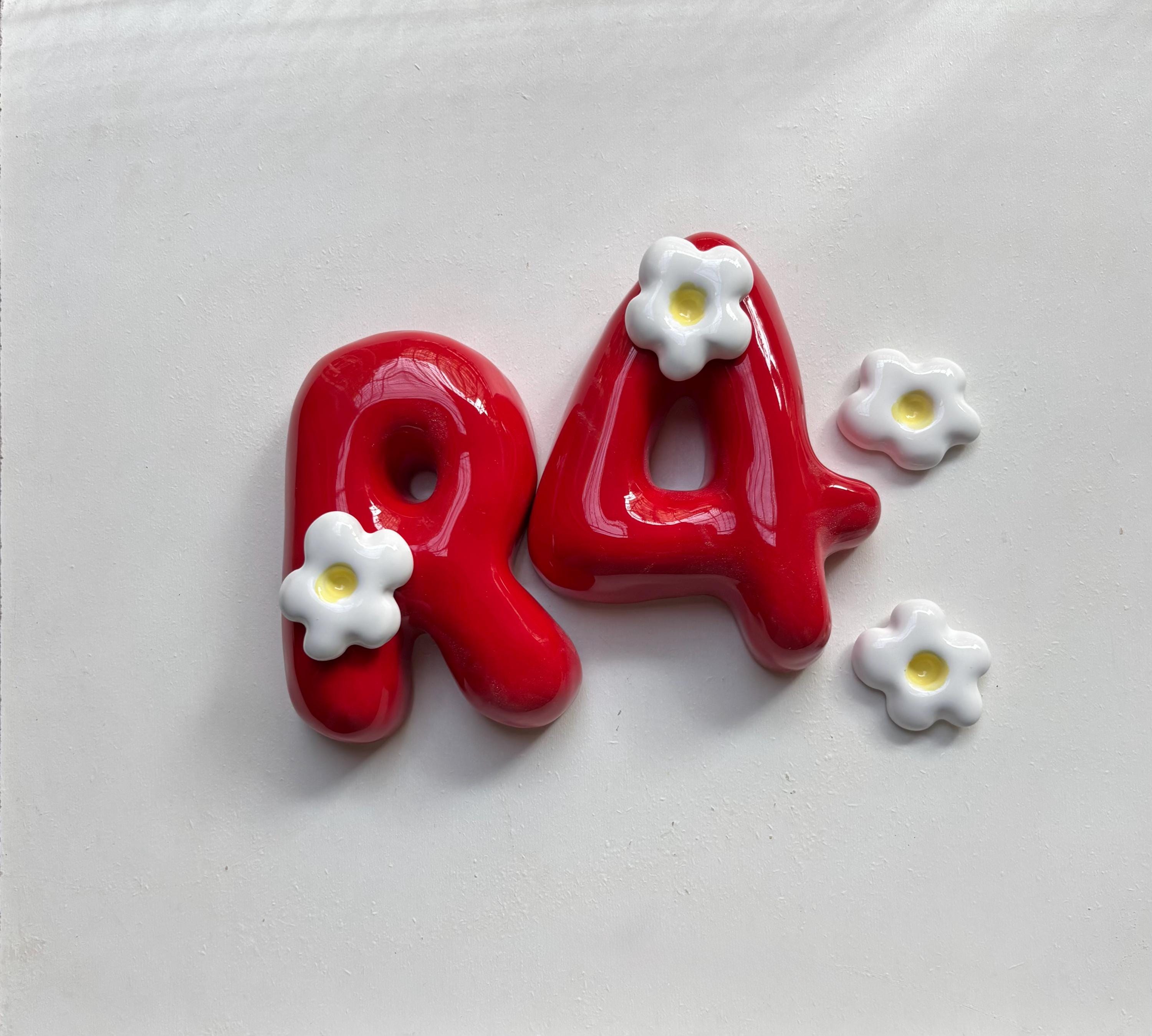 Handmade Ceramic Bubble Number: Colorful Stoneware Clay Wall Decor-zoom-6