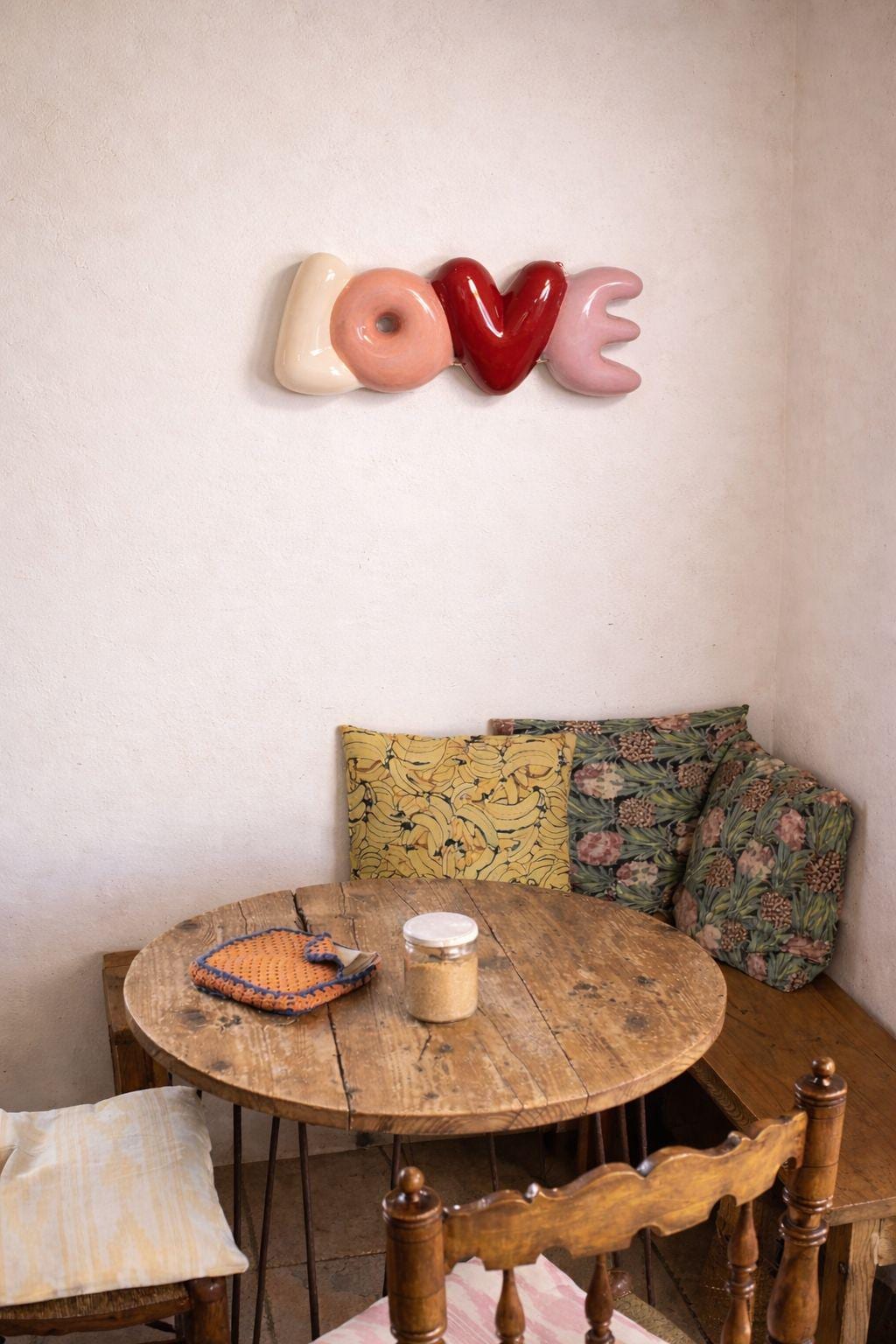 Ceramic Bubble LOVE – Handmade Pottery Valentine Gift, Wedding Favor, Home Decoration-Ceramic Heart Ornaments –-zoom-1