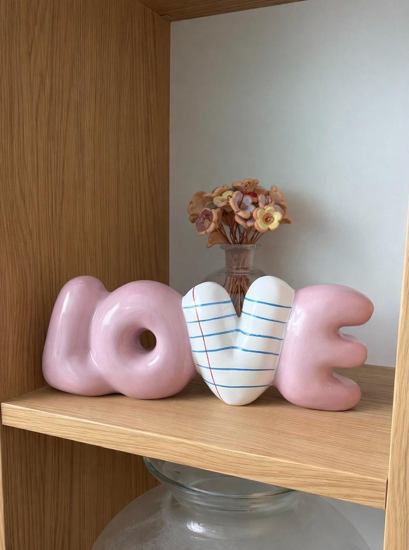 Ceramic Bubble LOVE – Handmade Pottery Valentine Gift, Wedding Favor, Home Decoration--zoom-