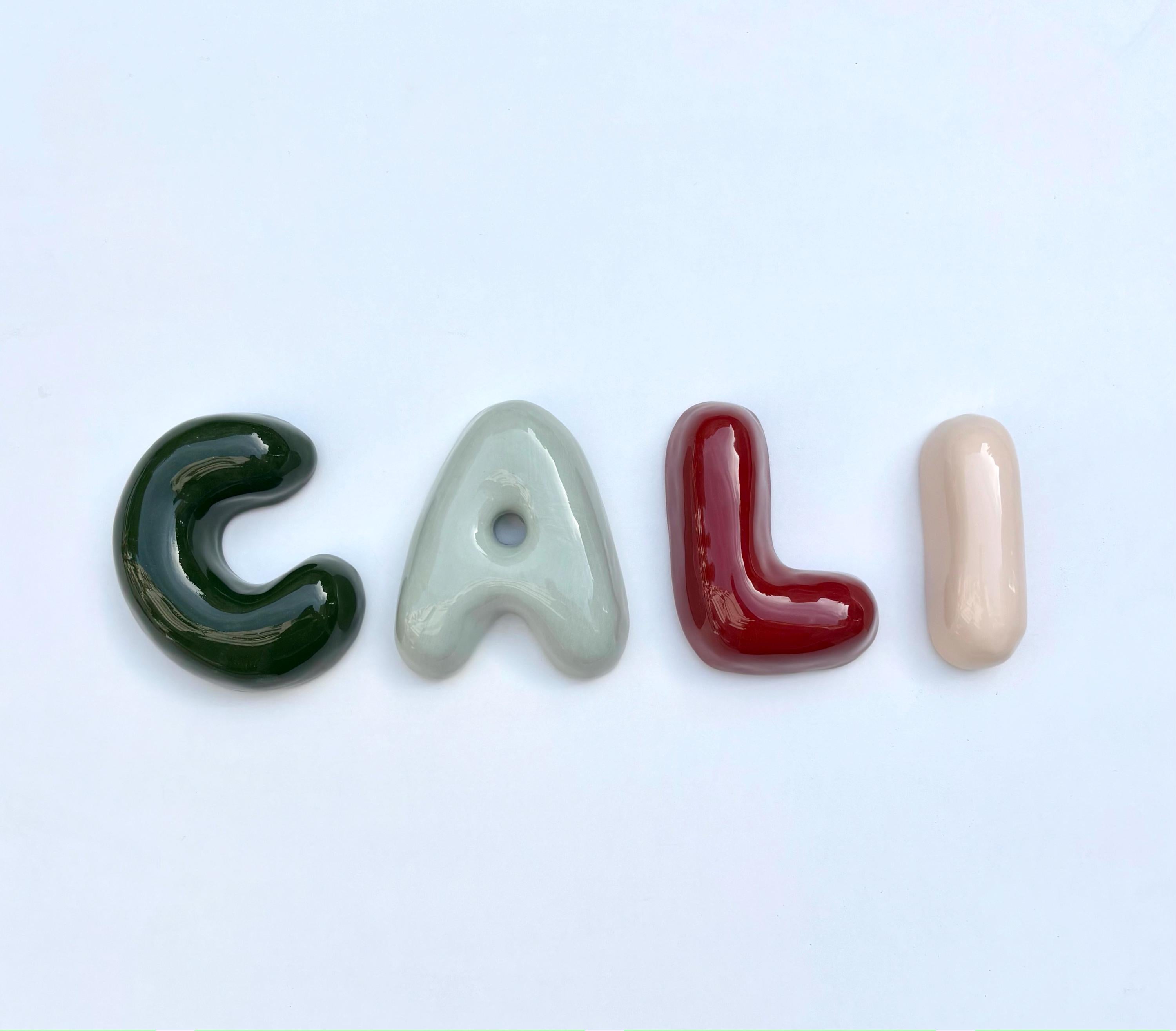 Personalized Ceramic Bubble Letters - Colorful Wall Decor-zoom-17