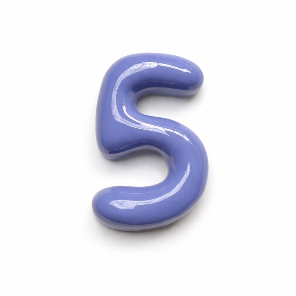 Handmade Ceramic Bubble Number: Colorful Stoneware Clay Wall Decor-11