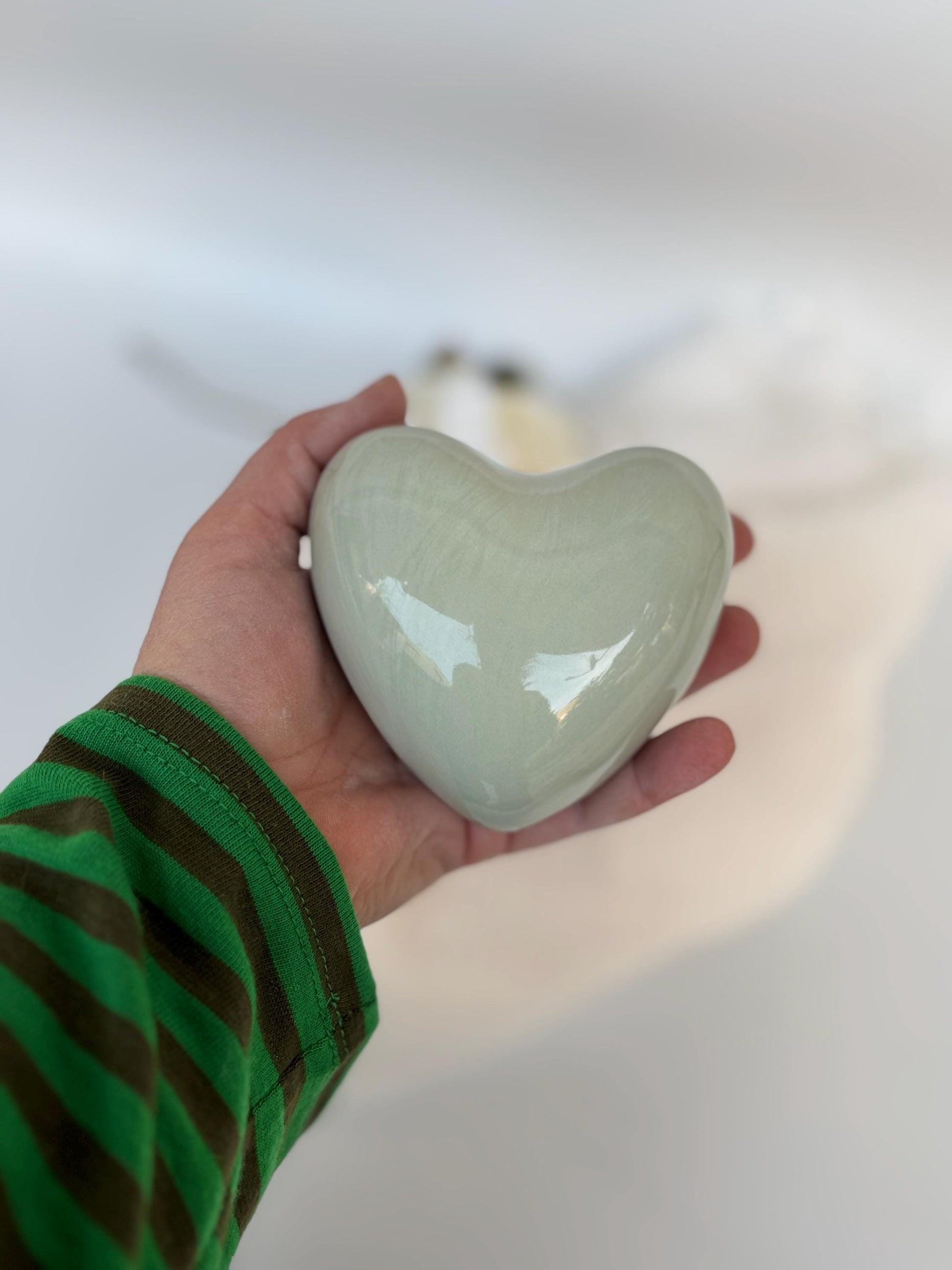 Ceramic Bubble Hearts – Handmade Pottery Valentine Gift, Wedding Favor, Home Decoration-Ceramic Heart Ornaments –-10