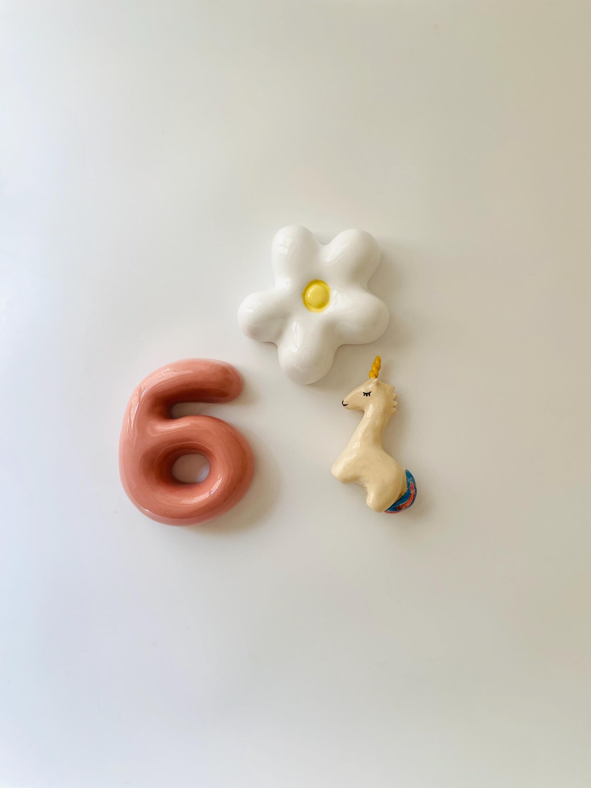 Handmade Ceramic Daisy Wall Hanging: Pastel Floral Home Decor-15