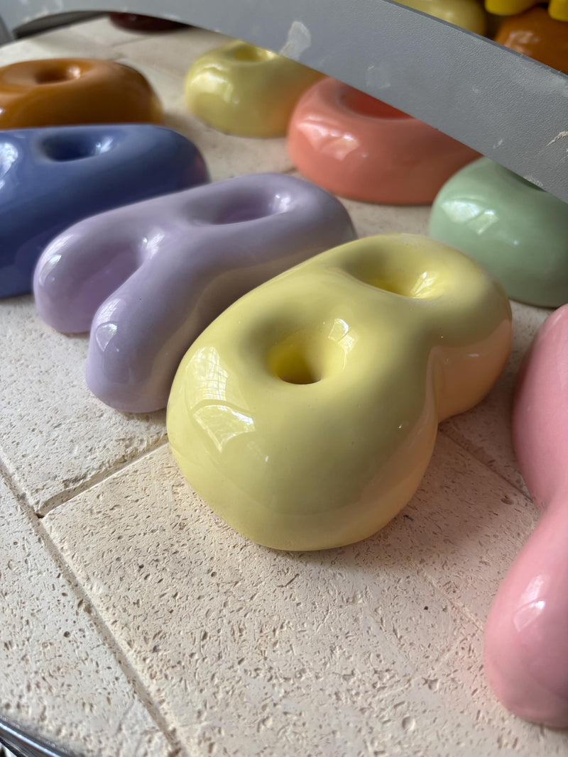 Personalized Ceramic Bubble Letters - Colorful Wall Decor-zoom-