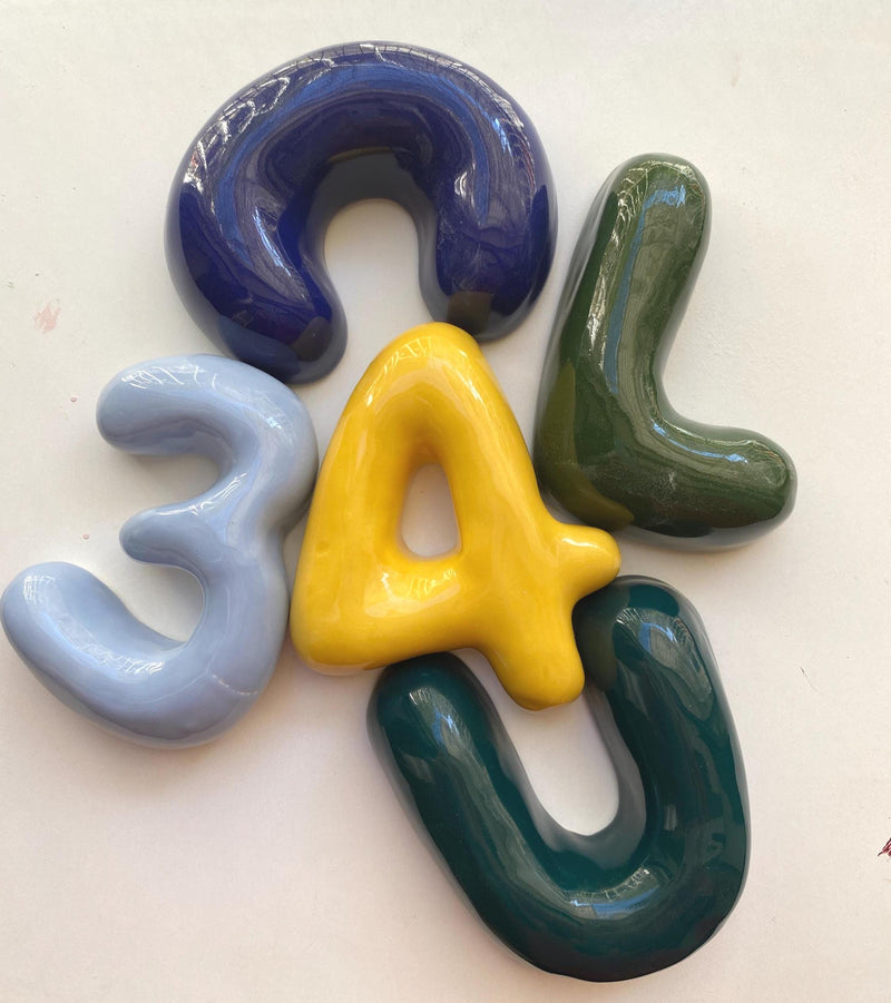 Ceramic Bubble Numbers-Ceramic Numbers - Personalized Ceramic SOFT Colorful Number-zoom-