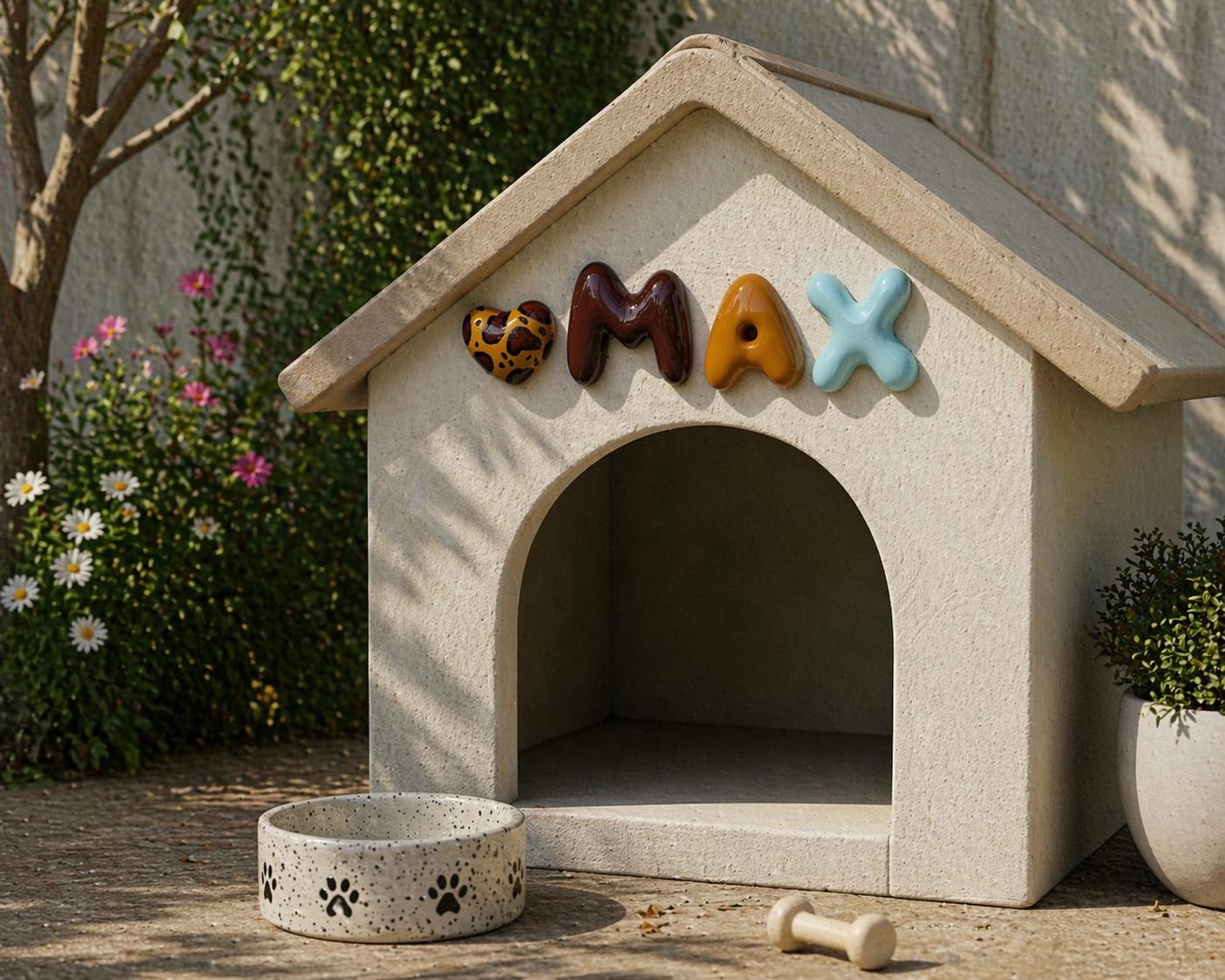 Personalized Ceramic Pet Name Letters – Mini 8cm Bubble Wall Decor-zoom-2